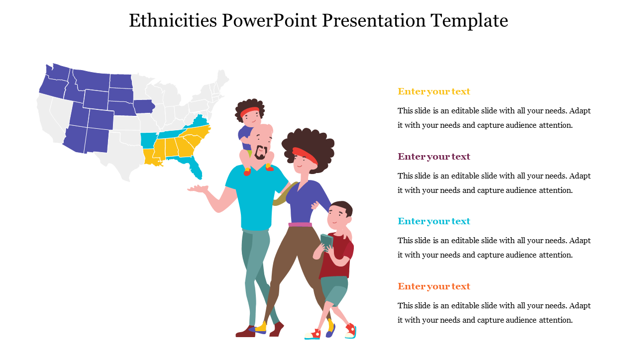 Attractive Ethnicities PowerPoint Presentation Template